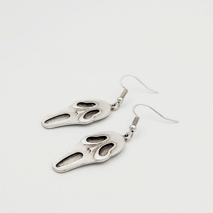 Cercei Zamac Argintat Scream [3]