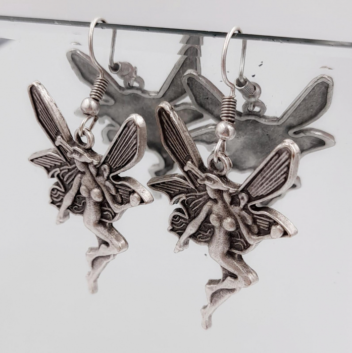 Cercei Zamac Argintat Zana [2]