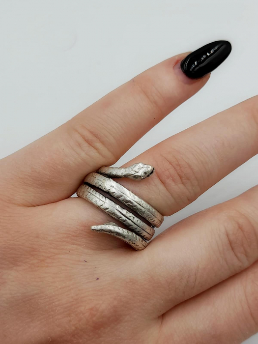 Inel Sarpe  Zamac Argintat [3]