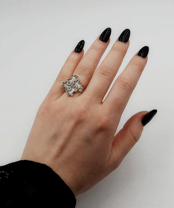 Inel Zamac Puzzle [3]