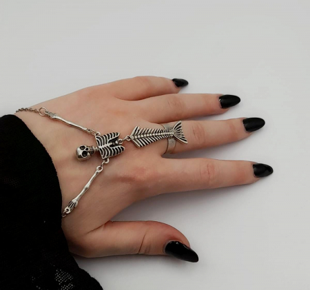 Set bratara inel schelet sirena zamac [3]