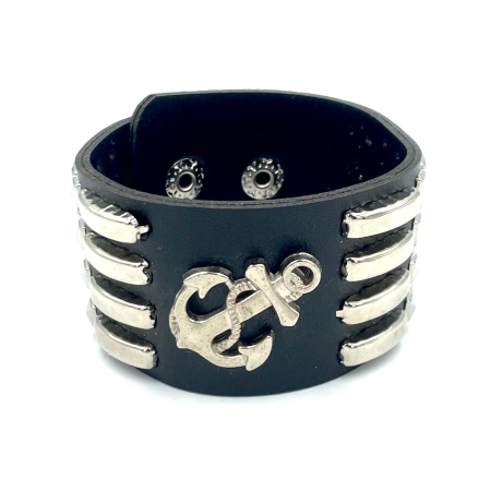 Brățări - Brățară piele Ancoră