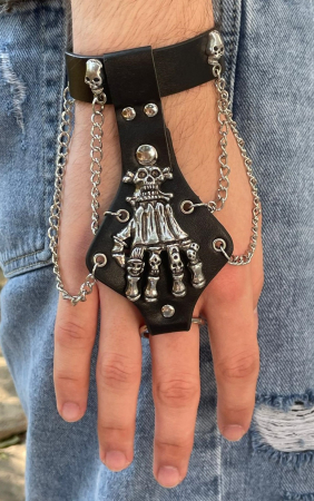 Set bratara inel - Brățară și Inel Craniu