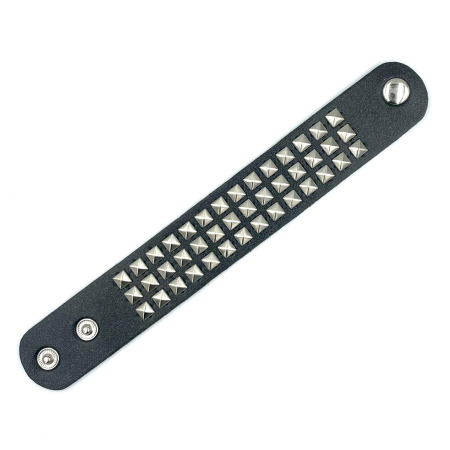 Brățară lată piele capse [2]