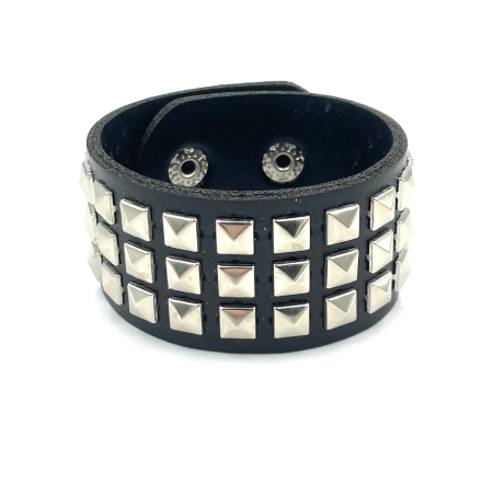 Brățară lată piele capse [1]