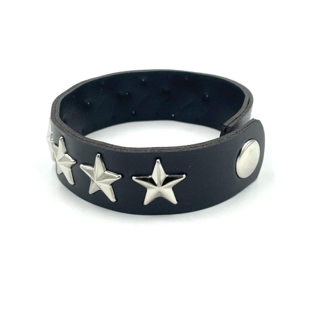 Brățară piele capse stea [2]
