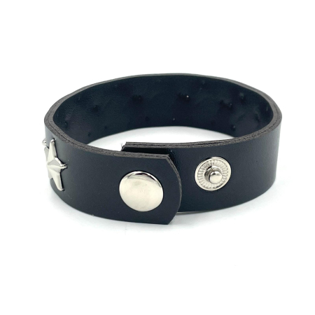 Brățară piele capse stea [1]