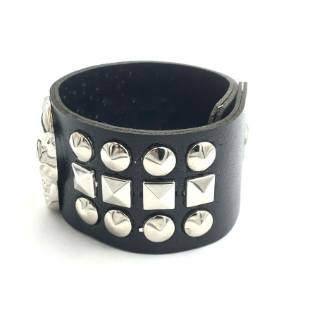 Brățară piele rock craniu [1]