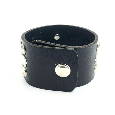 Brățară piele rock craniu [2]