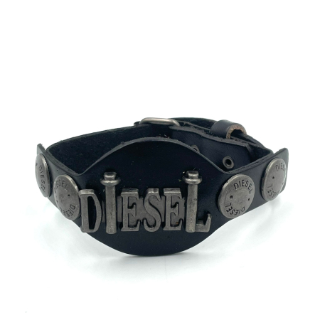Bijuterii rock, goth, emo, punk - Brățară piele Diesel