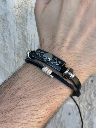 Brățară piele șiret Craniu [2]