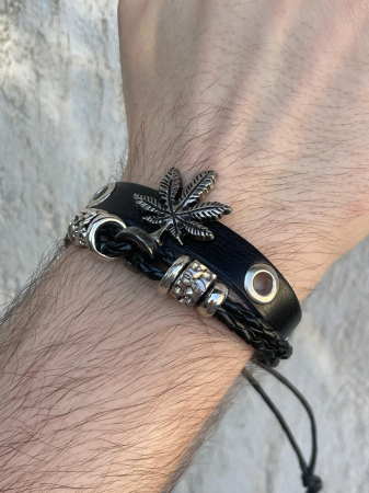 Brățară piele șiret Frunză [1]