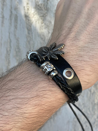 Brățară piele șiret Frunză [2]