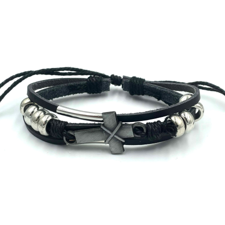 Bijuterii rock, goth, emo, punk - Brățară șnur si charm