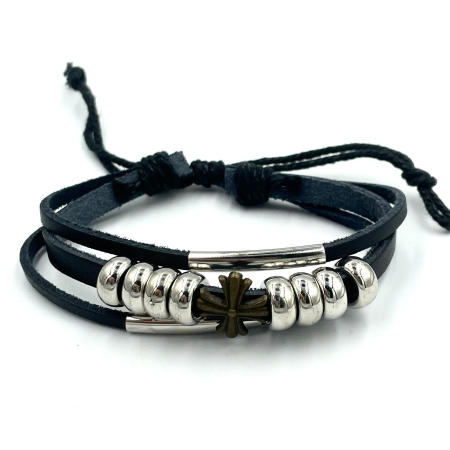Bijuterii rock, goth, emo, punk - Brățară șnur si charm