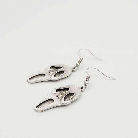 Cercei Zamac Argintat Scream [2]