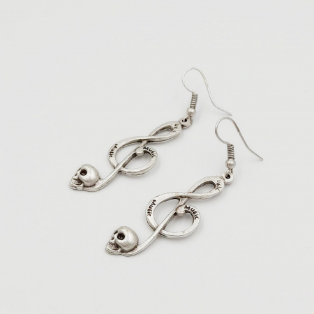 Cercei Zamac Argintat Cheia Sol [2]