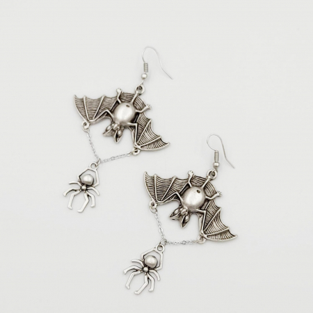 Bijuterii din zamac - Cercei Zamac Argintat Liliac