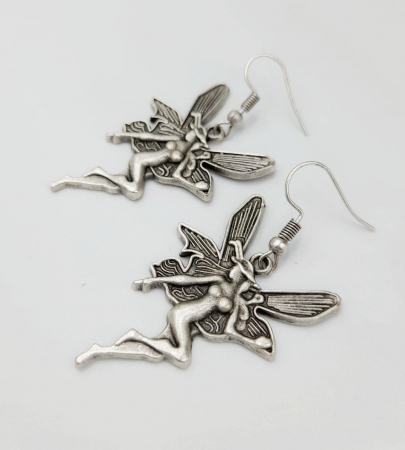 Bijuterii din zamac - Cercei Zamac Argintat Zana
