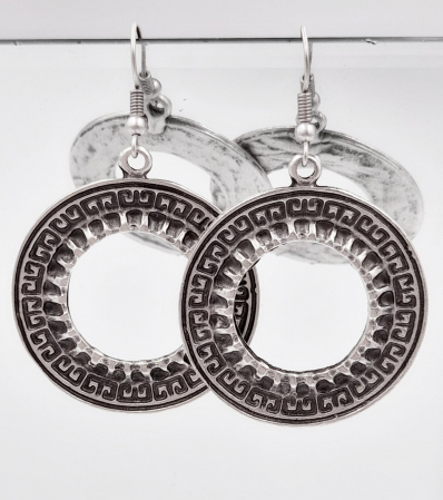 Cercei Zamac Argintat Cerc [1]