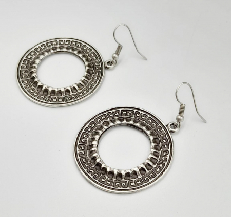 Cercei Zamac Argintat Cerc [2]