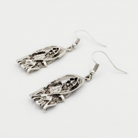 Cercei Zamac Argintat Death [1]