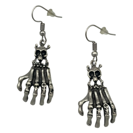 Bijuterii din zamac - Cercei Zamac Skeleton Hand