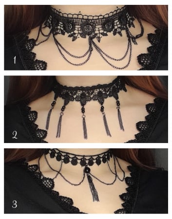 Chokere - Choker Gotic Dantela