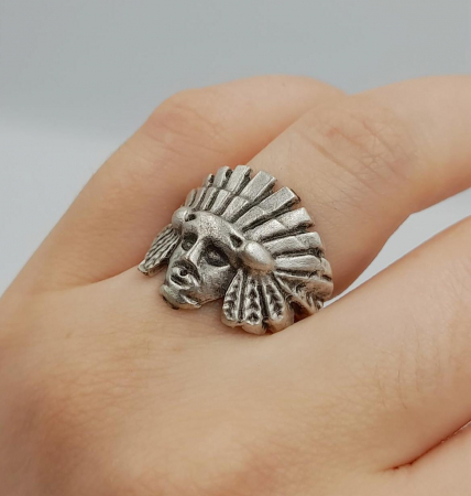 Bijuterii din zamac - Inel Reglabil Zamac Argintat Bastinas