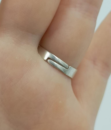 Inel Reglabil Zamac Argintat Panza Paianjen [3]