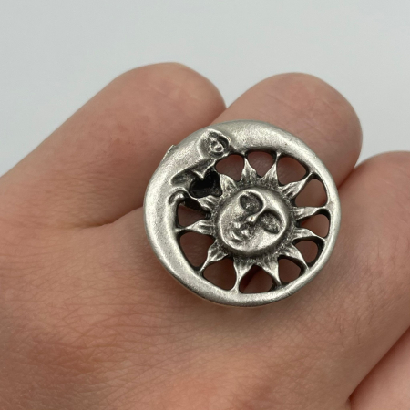 Bijuterii din zamac - Inel Zamac Soare și Lună