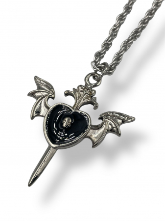 Lanțuri - Lanț inimă cu aripi și sabie
