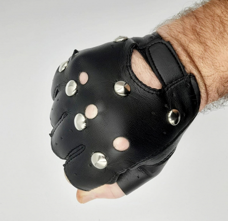 Dresuri & șosete & mănuși - Manusi piele rock  barbati