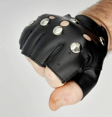 Manusi piele rock  barbati [3]