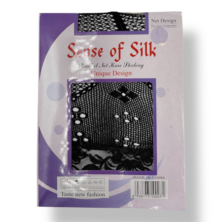 Șosete negre plasă cu model [1]