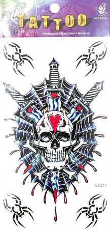 Tatuaje medii - Tatuaj temporar craniu