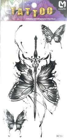 Tatuaje medii - Tatuaj temporar fluture sabie