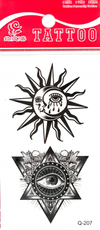 Tatuaje mici - Tatuaj temporar soare luna