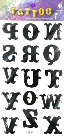 Tatuaje temporare și piercinguri false - Tatuaj temporar litere