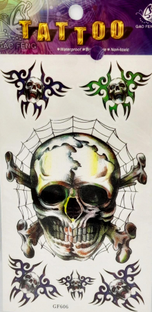Tatuaje temporare și piercinguri false - Tatuaj temporar craniu
