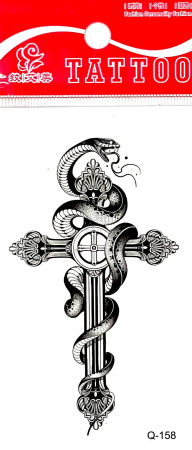 Tatuaje mici - Tatuaj temporar cruce si sarp