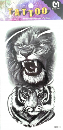 Tatuaje medii - Tatuaj temporar leu si tigru
