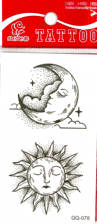 Tatuaje mici - Tatuaj temporar luna si soare