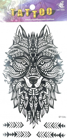 Tatuaje medii - Tatuaj temporar lup