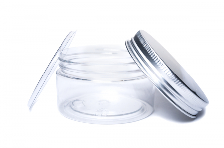 Cutii cu capac și opercul - Cutie din plastic PET cu capac de aluminiu si protectie 100 ml