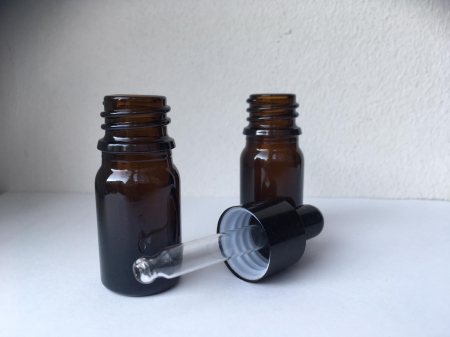 Sticluțe roll-on - Sticlă ambră 5ml cu pipetă