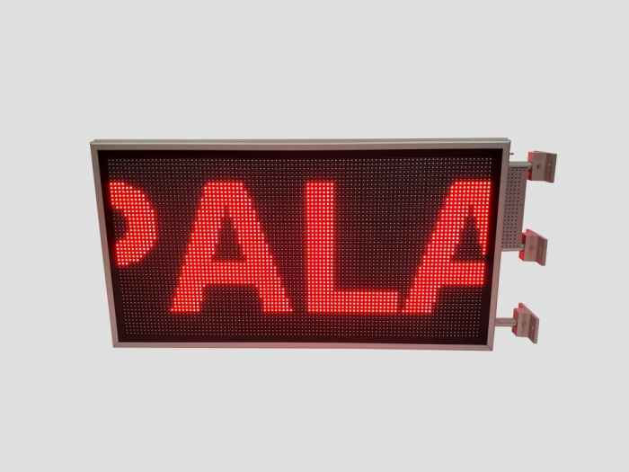 Reclama luminoasa LED pentru SPALATORIE AUTO SELF SERVICE, dimensiuni 1050mm x 570mm, DUBLA FATA, P10 LED-uri rosii [2]