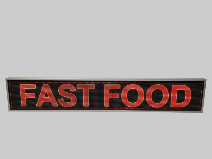 RL2330X410FASTFOODP5 Reclama luminoasa FAST FOOD full color, dimensiuni 2330mm x 410mm, P5 [3]