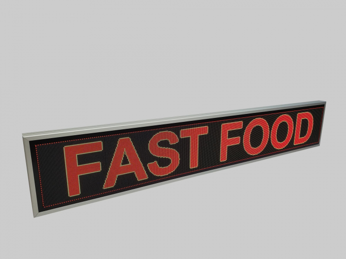 RL2330X410FASTFOODP5 Reclama luminoasa FAST FOOD full color, dimensiuni 2330mm x 410mm, P5 [4]