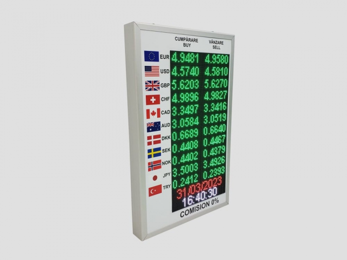 Reclama luminoasa LED EXCHANGE, dimensiuni 500mm x 800mm, P5 FULL COLOR [9]